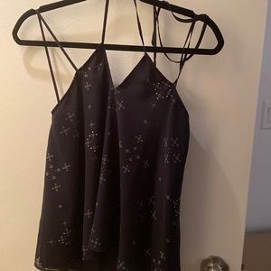 The Fifth Label navy strapped tank with open back